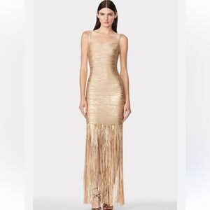 Herve Leger Gold Dress